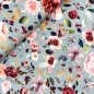 Preview: RESTSTÜCK 0,50m !!! - Bio Jersey - Painted Flowers - light blue