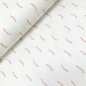 Preview: RESTSTÜCK 1,50m !!! - Bio Musselin - Strokes - white