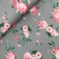 Preview: RESTSTÜCK 0,80m !!! - Bio Summersweat - Bouquet of Flowers - rock grey