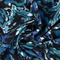 Preview: Viskosestretch - Brush stripes - petrol/black