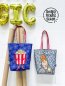 Preview: Canvas - Bag Panel - Popcorn Blumen Leo - smaragt/blau - by Cherry Picking - Swafing