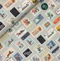 Preview: Canvas - Bon Voyage - Postage Stamps - natural - metallic - by Rifle Paper Co.