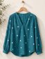 Preview: Viskose Twill mit LENZING™ ECOVERO™ Fasern - Dainty Dot - teal - Mind the Maker