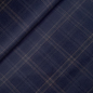 Preview: RESTSTÜCK 0,40m !!! - Feincord - Check Henry - blue navy