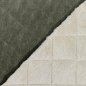 Preview: Cord Stepper mit Plüschabseite - Raute - khaki