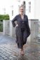 Preview: RESTSTÜCK 1,10m !!! - Viskose Twill - hot choc - navy - Cozy Cabin - Hamburger Liebe