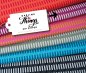 Preview: RESTSTÜCK 1,00m !!! - Bio Jacquard - Zip Zipper - meringa/ciclamino - A17/A57 - Darling Things - Hamburger Liebe - Albstoffe