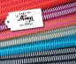 Preview: RESTSTÜCK 1,00m !!! - Bio Jacquard - Zip Zipper - meringa/ciclamino - A17/A57 - Darling Things - Hamburger Liebe - Albstoffe