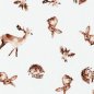 Preview: Baumwoll Popeline - Deers, Rabbits & Owls