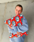 Preview: RESTSTÜCK 1,60m !!! - Bio Sweat - It´s ok - Col. 02 - rot - Wonderland - Hamburger Liebe - Albstoffe
