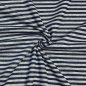 Preview: Doubleface Single Jersey - Jeansoptik - Streifen