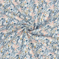 Preview: RESTSTÜCK 1,10m !!! - Musselin - Flower Dream Garden - light grey
