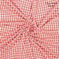 Preview: Baumwolle Seersucker - Checks red/white - Fibremood No. 34