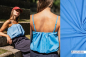 Preview: RESTSTÜCK 0,70m !!! - Baumwoll Popeline - stone washed - aqua splash - Fibremood No. 34