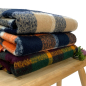Preview: RESTSTÜCK 0,80m !!! - Mantelstoff - Karo Sheffield - beige/blue navy