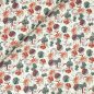 Preview: Baumwollwebware - Fan Flowers - off white