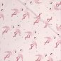 Preview: RESTSTÜCK 1,40m !!! - Bio Jersey - Flocking Flamingos - petal pink - Bloome Copenhagen