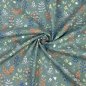 Preview: Bio Baumwolle - Flowers Big - dusty green