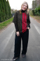 Preview: Modal French Terry - Leo Streifen - rot/anthrazit - Swafing by Kibadoo