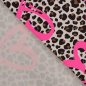Preview: French Terry - Heart Leopard - caramel/neon