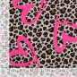 Preview: French Terry - Heart Leopard - caramel/neon