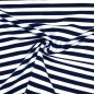 Preview: French Terry - Streifen - navy/white