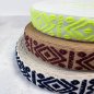 Preview: Gurtband - Aztec - 4cm - ecru/black/purple/red