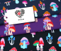 Preview: RESTSTÜCK 1,90m !!! - Bio Sweat - Dreams - Col. 03 schwarz - Hand on Hearts - Hamburger Liebe - Albstoffe