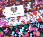 Preview: RESTSTÜCK 1,40m !!! - Bio Musselin - Mixed Emotions - Col. 03 schwarz - Hand on Hearts - Hamburger Liebe - Albstoffe