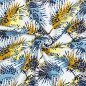 Preview: RESTSTÜCK 90cm !!! - Jersey - Colourful Leaves - blue