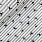Preview: Jersey - Streifen Flamingo - grau/weiß