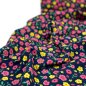Preview: Jersey - Blumen klein - blau - Kombistoff zu Pferdejersey blau