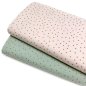 Preview: RESTSTÜCK 1,50m !!! - Jersey - Baby - Sterne - mint/gold - Rico Design