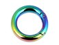 Preview: Karabiner Ring - Regenbogen - rund - 25mm