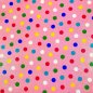 Preview: Kunstleder - Punkte bunt - rosa