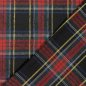 Preview: Leichter Mantelstoff - Feline Check - black/red