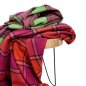 Preview: Leichter Mantelstoff - Karo Carlow - fuchsia/grün