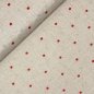 Preview: RESTSTÜCK 0,50m !!! - Leinen Viskose - bestickt - Punkte - rot