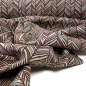 Preview: Canvas Leinenlook - Fischgrät - beige