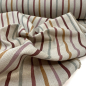 Preview: Canvas Leinenlook - Streifen - beige