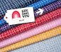 Preview: RESTSTÜCK 1,20m! - Bio Jacquard - Grid - viola/meringa - A85/17 - Life Loves You - Hamburger Liebe - Albstoffe