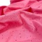 Preview: RESTSTÜCK 1,90m !!! - Lochstickerei - uni rosa - Baumwolle