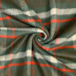 Preview: RESTSTÜCK 1,50m !!! - Mantelflausch - Karo Oxford - green orange