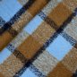 Preview: RESTSTÜCK 0,60m !!! - Mantelstoff - Karo Sheffield - light blue/camel