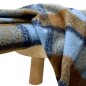 Preview: RESTSTÜCK 0,60m !!! - Mantelstoff - Karo Sheffield - light blue/camel