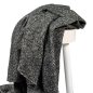 Preview: Mantelstoff - Fischgrat Tweed - schwarz