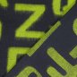 Preview: RESTSTÜCK 1,40m !!! - Mantelstrick - Wool - Alphabet - lime/black