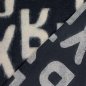 Preview: Mantelstrick - Wool - Alphabet - white/black