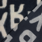 Preview: RESTSTÜCK 1,40m !!! - Mantelstrick - Wool - Alphabet - white/black