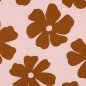 Preview: Viskose Leinen - Margot Flowers - rosa/brown